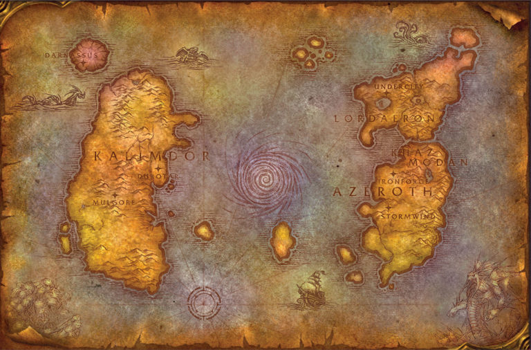 Vanilla era map of Azeroth